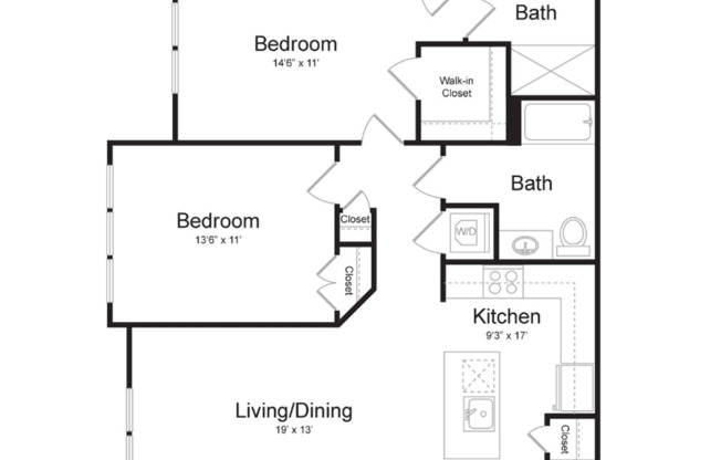 2 beds, 2 baths, 838 sqft, $3,495, Unit 3-311