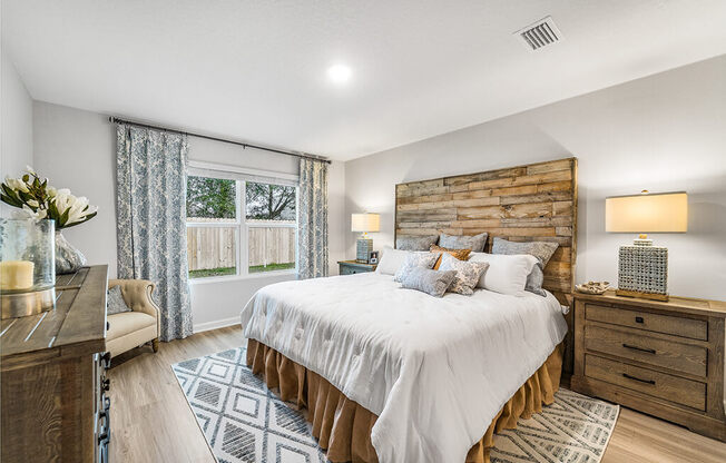 Bedroom With Expansive Windows at Rock Ridge, Pensacola, Florida