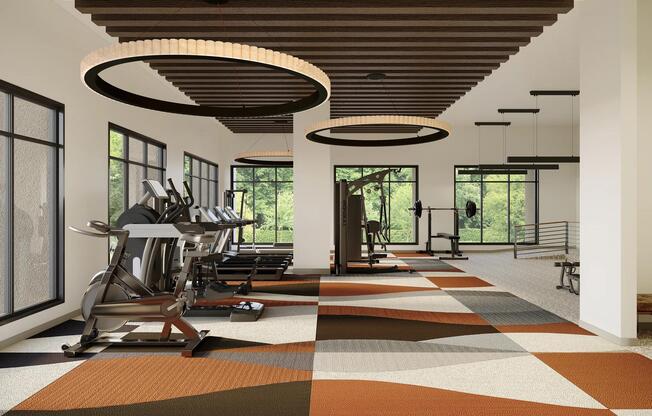 Fitness Center - Coming Soon to Building B at Modera Liberty Row offering premium equipment, perfect for energizing workouts.