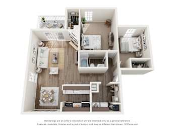 2 beds, 1 bath, 906 sqft, $1,580