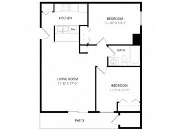 2 beds, 1 bath, 680 sqft, $1,645