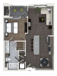 1 bed, 1 bath, 803 sqft, $2,568