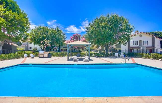 the swimming pool at our apartments