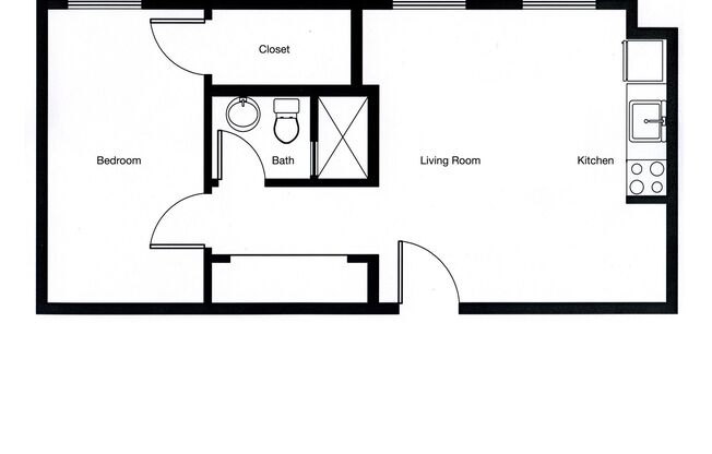 1 bed, 1 bath, 435 sqft, $1,145, Unit 319