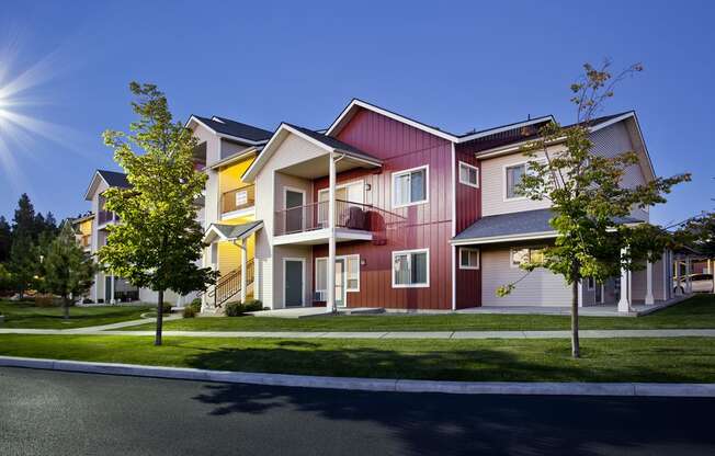 Pine Valley Ranch Apartments Building Exterior and Trees