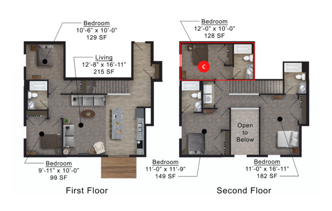 5 beds, 4 baths, 100 sqft, $600, Unit 305 - RBTR - C