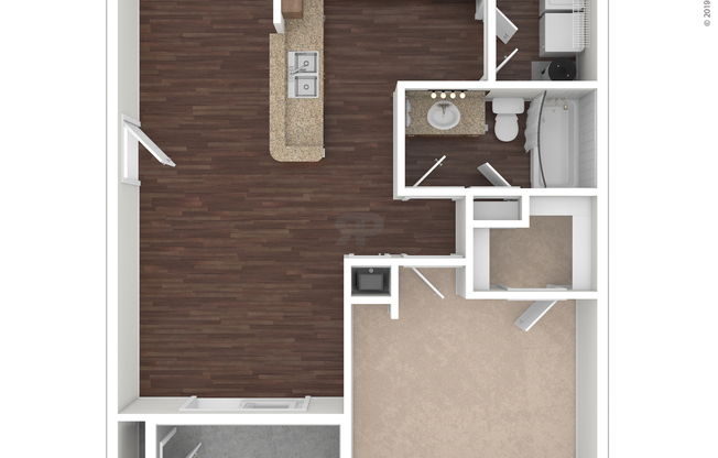 1 bed, 1 bath, 729 sqft, $1,309