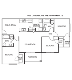 3 beds, 2 baths, 1,280 sqft, $1,843