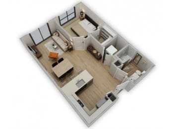 1 bed, 1 bath, 628 sqft, $1,799