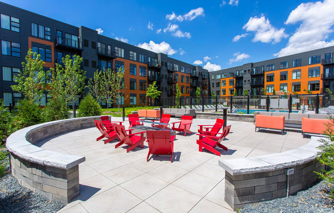 Courtyard Patio at Union Flats, St. Paul, MN 