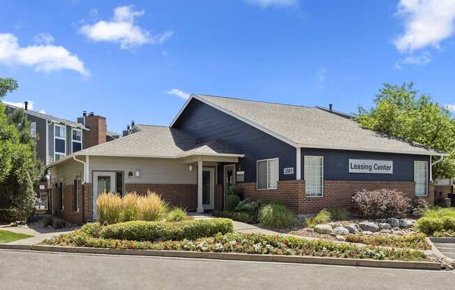 the exterior of a building with a landscaped front yard at Verona, Littleton, Colorado