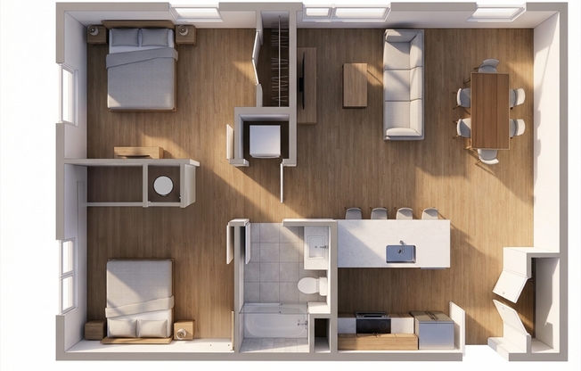 2 beds, 1 bath, 905 sqft, $4,800, Unit 310