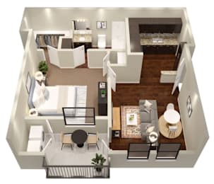 1 bed, 1 bath, 618 sqft, $999