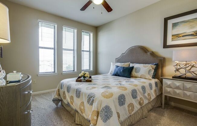 a bedroom with a large bed and a window at Platinum Castle Hills, Lewisville, TX, 75056