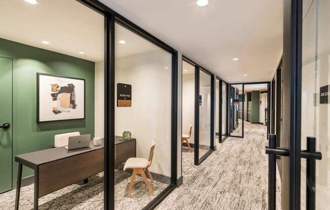 Stay productive in dedicated work pods—perfect for Zoom calls, quiet focus, or remote work on your schedule.