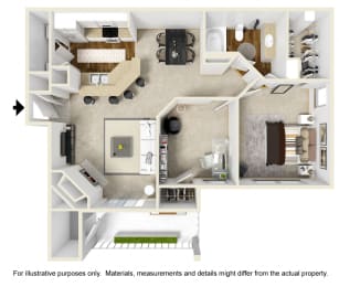 2 beds, 1 bath, 910 sqft, $1,623