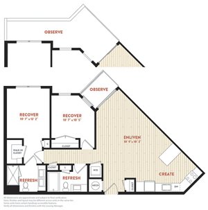 2 beds, 2 baths, 1,008 sqft, $3,275