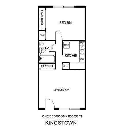 1 bed, 1 bath, 615 sqft, $1,050