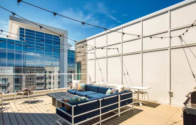 Rooftop patio at Helix Apartments in Chesapeake Va