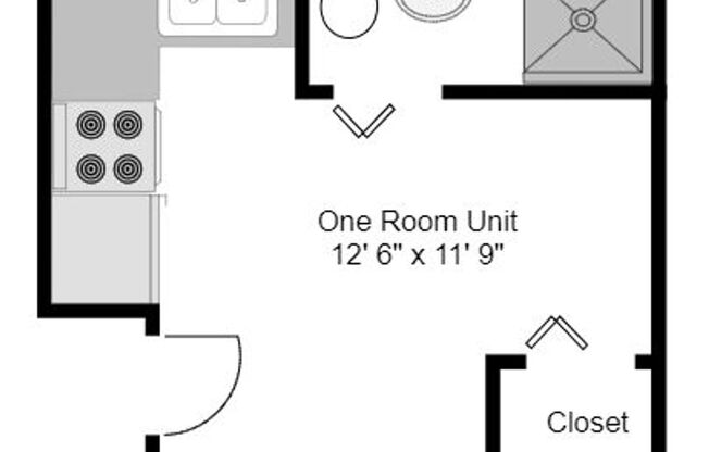 Studio, 1 bath, 148 sqft, $645, Unit 09