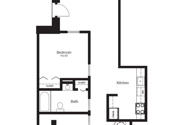 2 beds, 1 bath, 845 sqft, $1,325, Unit 3D