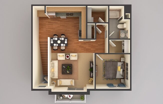 1 Bedroom floor plan