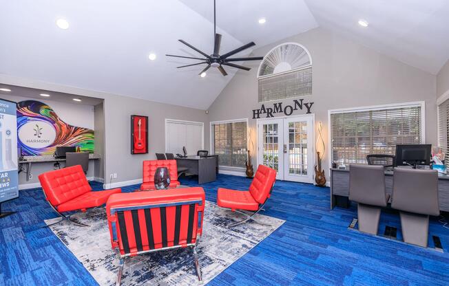 fully furnished community room