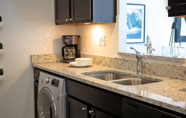 Stainless Steel Sink With Faucet In Kitchen at Gramercy on Garfield, Cincinnati, OH