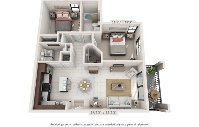 2 beds, 1 bath, 939 sqft, $2,600