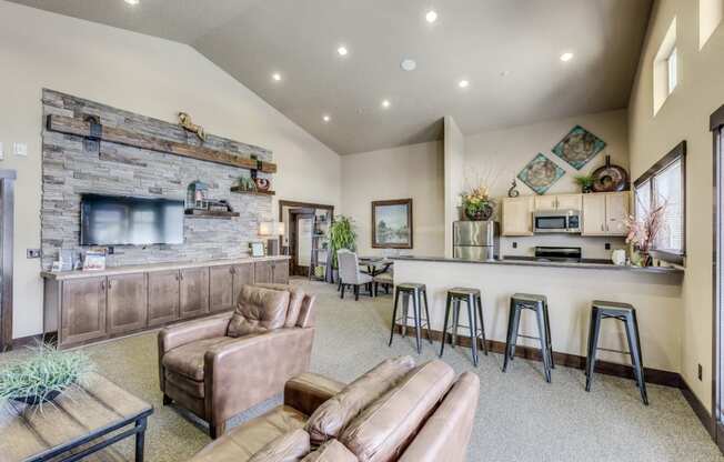 Kitchen area in clubhouse