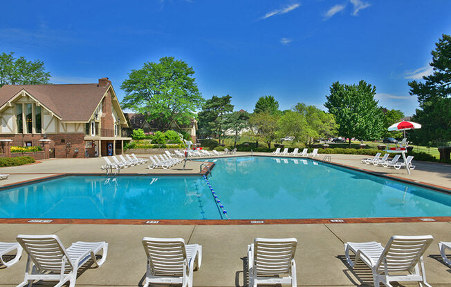 Multiple Sundeck Areas at The Village Apartments, Wixom, Michigan