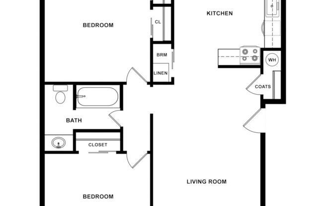 2 beds, 1 bath, 900 sqft, $1,750