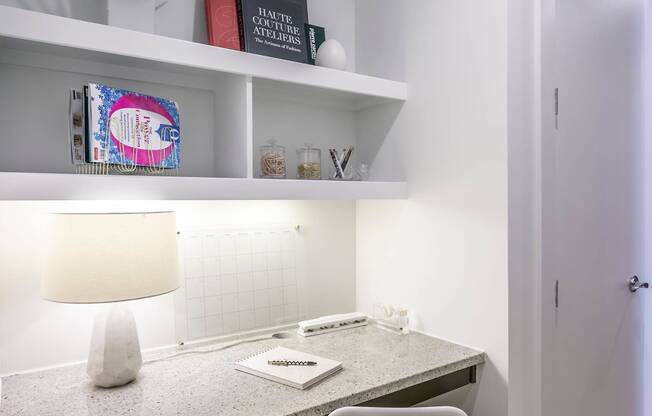 Venue Museum District | Houston, TX | Desk and Storage Area