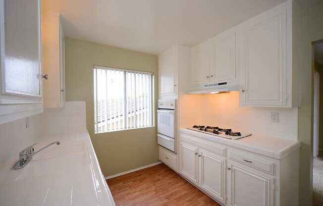 Ocean View Townhomes kitchen area with window