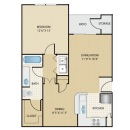 1 bed, 1 bath, 729 sqft, $1,197