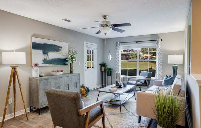 Living Room with Large Double Windows