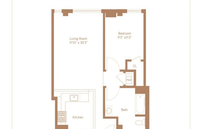 1 bed, 1 bath, 23,100 sqft, $3,875, Unit 3F