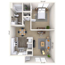 1 bed, 1 bath, 700 sqft, $1,351