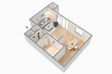 Studio, 1 bath, 600 sqft, $864