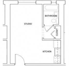 Studio, 1 bath, 305 sqft, $1,054