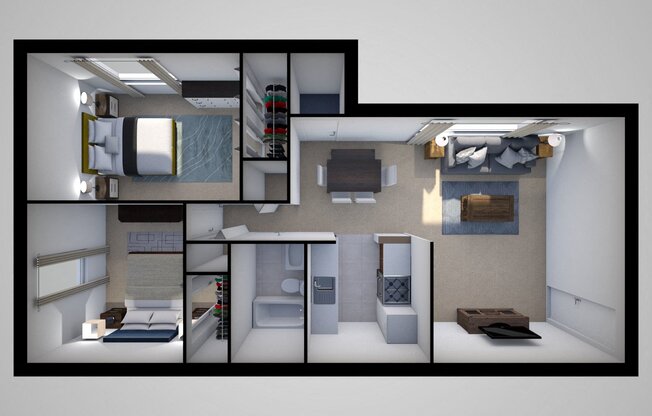 2 beds, 1 bath, $1,291