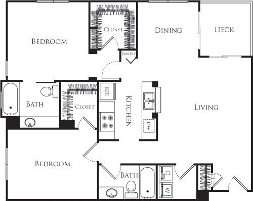 2 beds, 2 baths, 1,087 sqft, $3,812, Unit 103