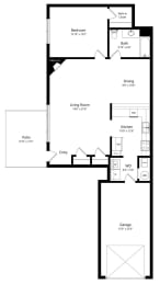 1 bed, 1 bath, 946 sqft, $1,825