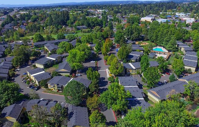 Community Aerial View at Commons at Timber Creek, Portland