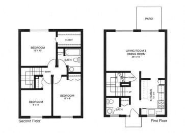 3 beds, 1.5 baths, 1,110 sqft, $1,426