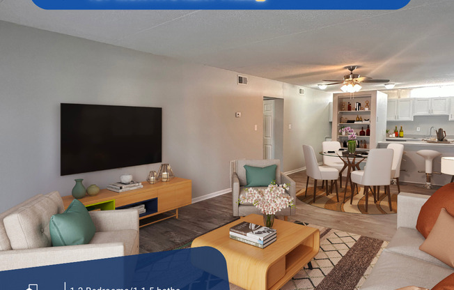 2 beds, 1 bath, 980 sqft, $1,493, Unit 155H