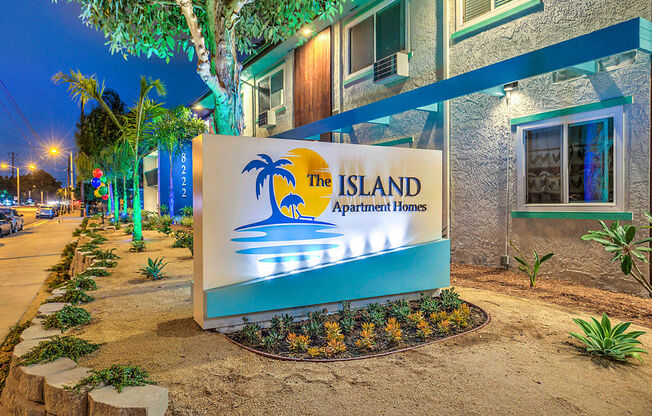 The Island Apartments signage