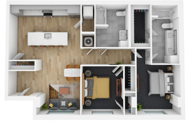 2 beds, 2 baths, 1,166 sqft, $3,106