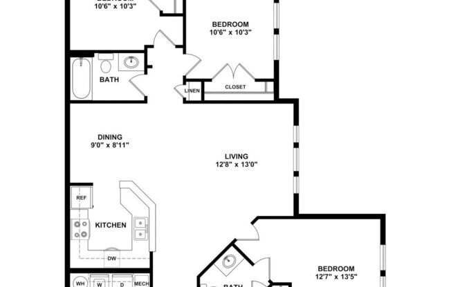 3 beds, 2 baths, 1,188 sqft, $1,675