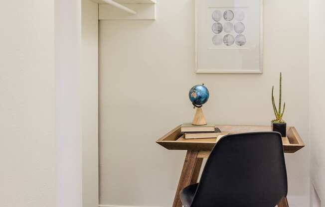 Multiple walk-in closets allow for separate workspaces